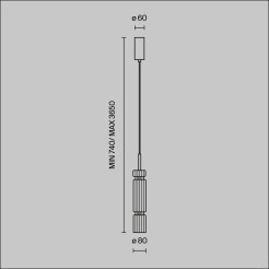 MAYTONI Lampa wisząca Ordo 8W LED 920lm 3000K 80 CRI  MOD272PL-L12BS3K1