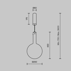 MAYTONI Lampa wisząca Nebula 6W LED 700lm 3000K 80 CRI  MOD182PL-L6W3K