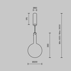 MAYTONI Lampa wisząca Nebula 4W LED 400lm 3000K 80 CRI  MOD182PL-L4W3K