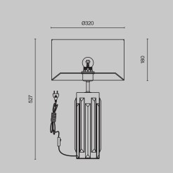 MAYTONI Lampa stołowa Muse 60W E27 MOD304TL-01G