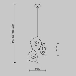MAYTONI Lampa wisząca Miracle 28W G9 MOD207PL-03BS