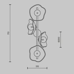 MAYTONI Lampa ścienna (kinkiet) Miracle 28W G9 MOD207WL-04BS