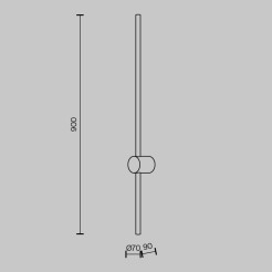 MAYTONI Lampa ścienna (kinkiet) Light stick 10W LED 750lm 3000K 80 CRI  MOD237WL-L11BS3K