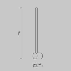 MAYTONI Lampa ścienna (kinkiet) Light stick 7W LED 500lm 3000K 80 CRI  MOD237WL-L6BS3K