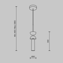 MAYTONI Lampa wisząca Kyoto 28W G9 MOD178PL-01GR