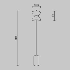 MAYTONI Lampa podłogowa Kyoto 11W LED 1300lm 3000K 80 CRI  MOD178FL-L11G3K