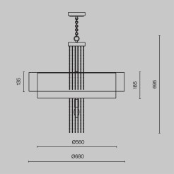 MAYTONI Lampa wisząca Impressive 40W E14 MOD151PL-05G