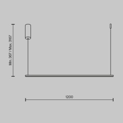 MAYTONI Lampa wisząca Halo 16W LED 800lm 3000-4000K 80 CRI  MOD246PL-L24BK