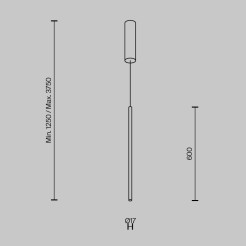 MAYTONI Lampa wisząca Halo 11W LED 600lm 3000-4000K 80 CRI  MOD246PL-L12BK