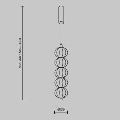 MAYTONI Lampa wisząca Golden Cage 17W LED 1050lm 3000K 80 CRI  MOD216PL-L10G3K