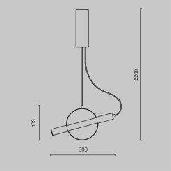 MAYTONI Lampa wisząca Enigma 5W LED 350lm 3000K 90 CRI  MOD150PL-L5BS3K
