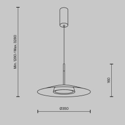 MAYTONI Lampa wisząca El 12W LED 500lm 3000K 80 CRI  MOD041PL-L15B3K1