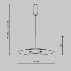 MAYTONI Lampa wisząca El 12W LED 800lm 3000K 80 CRI  MOD041PL-L15W3K1