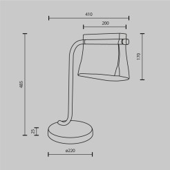 MAYTONI Lampa stołowa Cabaret 8W LED 850lm 3000K 80 CRI  MOD170TL-L8BS3K