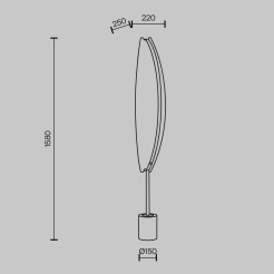 MAYTONI Lampa podłogowa Breeze 33W LED 1980lm 3000K 80 CRI Dimmable  MOD281FL-L33BS3K