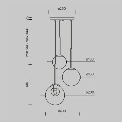 MAYTONI Lampa wisząca Basic form 20W G9 MOD521PL-03G
