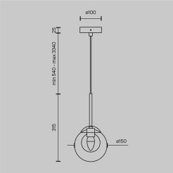 MAYTONI Lampa wisząca Basic form 20W G9 MOD521PL-01G1