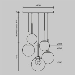 MAYTONI Lampa wisząca Basic form 20W G9 MOD521PL-05G
