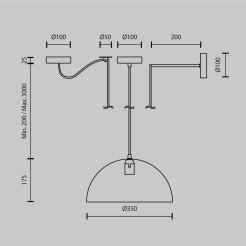 MAYTONI Lampa wisząca Basic colors 40W E27 MOD168PL-01B