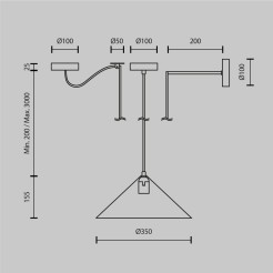 MAYTONI Lampa wisząca Basic colors 40W E27 MOD167PL-01B
