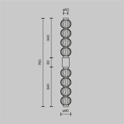 MAYTONI Lampa ścienna (kinkiet) Amulet 19W LED 800lm 3000K 80 CRI  MOD555WL-L13G3K