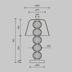 MAYTONI Lampa stołowa Amulet 10W LED 500lm 3000K 80 CRI  MOD555TL-L8G3K