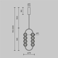 MAYTONI Lampa wisząca Amulet 16W LED 700lm 3000K 80 CRI  MOD555PL-L11G3K