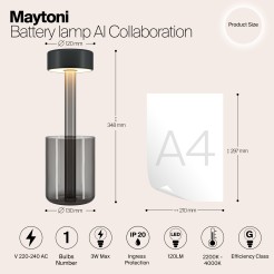 MAYTONI Lampa stołowa AI Collaboration 3W LED 120lm 2200-4000K 82 CRI Dimmable  MOD229TL-L3B3K3