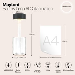 MAYTONI Lampa stołowa AI Collaboration 3W LED 120lm 2200-4000K 82 CRI Dimmable  MOD229TL-L3B3K1