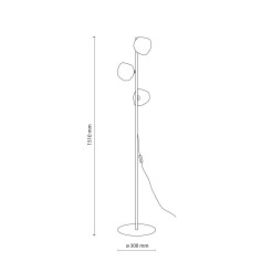 LAVA BROWN LAMPA PODŁOGOWA 3XG9 16150