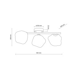 LAVA BROWN LAMPA SUFITOWA 3XG9 11035