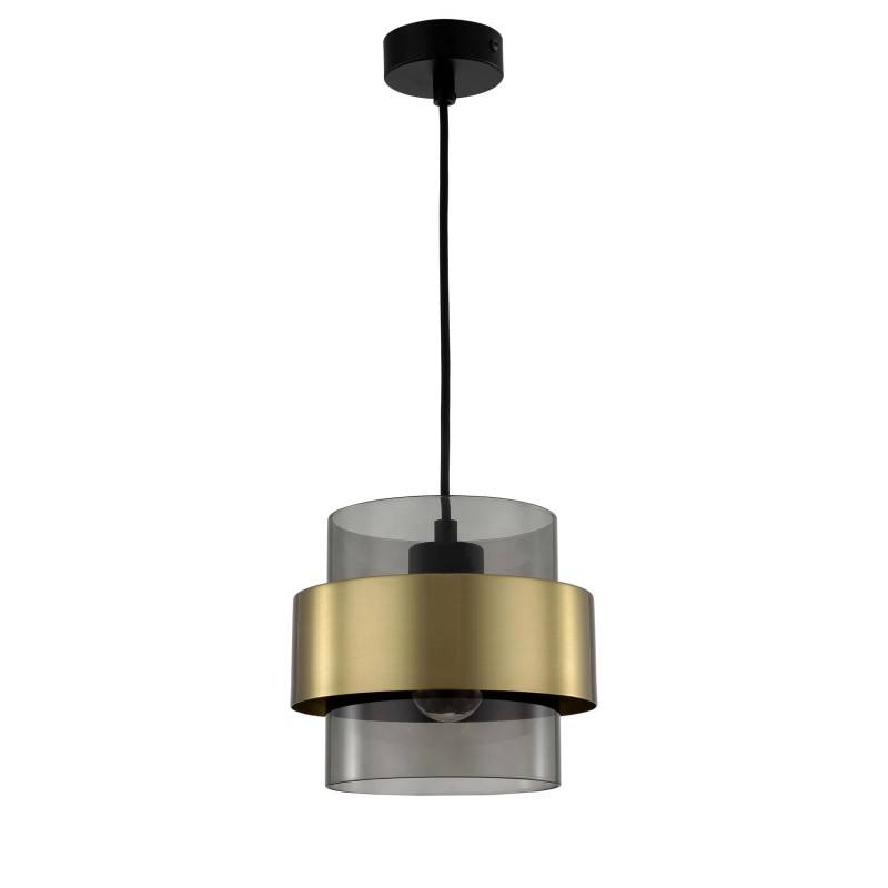 Lampa wisząca Miele dymna 1xE27 LP-866/1P SM/GD