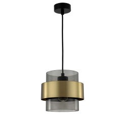 Lampa wisząca Miele dymna 1xE27 LP-866/1P SM/GD