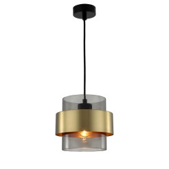Lampa wisząca Miele dymna 1xE27 LP-866/1P SM/GD