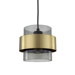 Lampa wisząca Miele dymna 1xE27 LP-866/1P SM/GD