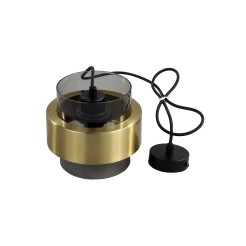 Lampa wisząca Miele dymna 1xE27 LP-866/1P SM/GD