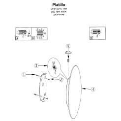 Plafon Platillo 16 cm czarny LED CCT LP-8102/1C-6W BK CCT
