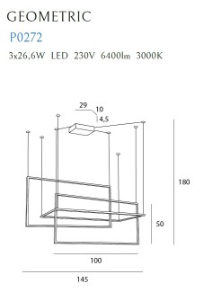 MAXLIGHT P0272 LAMPA WISZĄCA GEOMETRIC BIAŁA