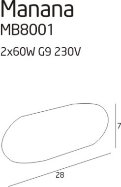 MAXLIGHT 8001R KINKIET MANANA CZERWONY 1x100W R7S