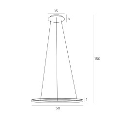 MAXLIGHT P0493 LAMPA WISZĄCA QUEEN  Ø 50 cm ZŁOTO SZCZOTKOWANE