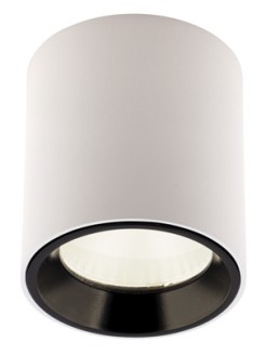 MAXLIGHT C0155 LAMPA SUFITOWA TUB OKRĄGŁY BIAŁY+ PIERŚCIEŃ OZDOBNY BIAŁY RC0155/C0156 WHITE