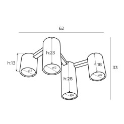 MAXLIGHT C0228 LAMPA SUFITOWA LAXER BIAŁA