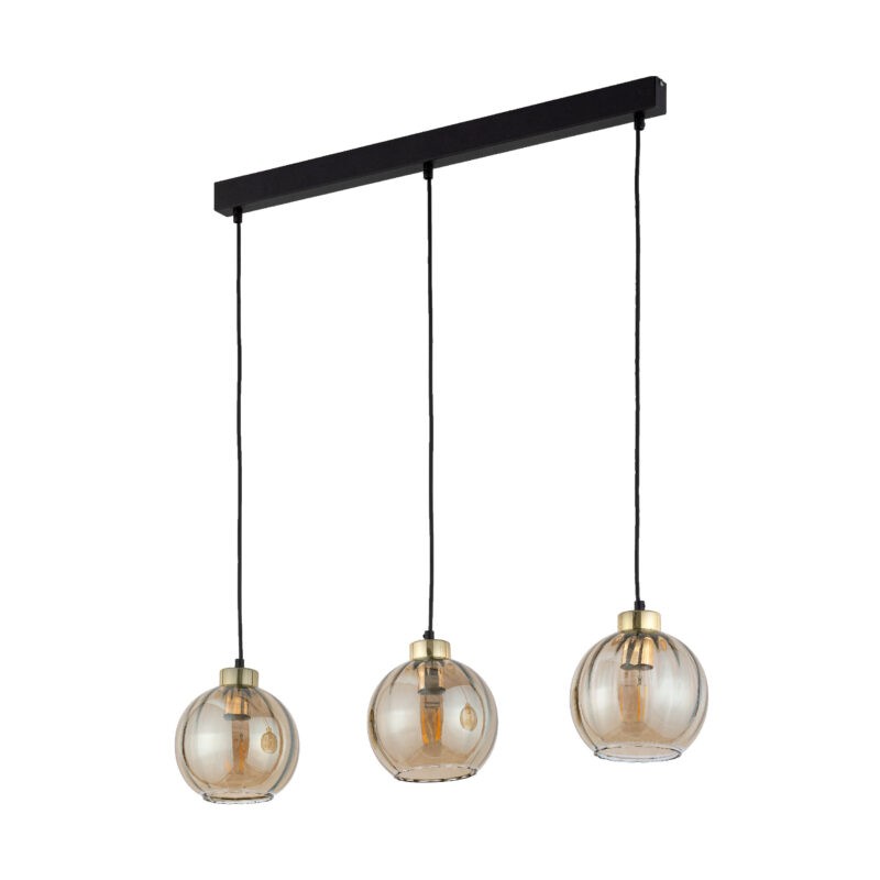 DEVI AMBER LAMPA WISZĄCA 3  LISTWA 4638