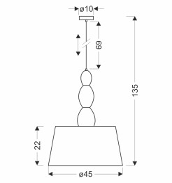 Lampa wisząca RAKLI srebrna E27 1x60W z białym abażurem nowoczesna do salonu sypialni kuchni jadalni oświetlenie sufitowe 31-47649