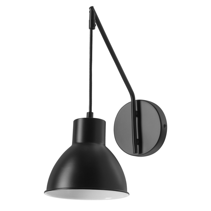 Kinkiet ścienny INEZZ 1x60W E27 czarny, nowoczesna lampa na ścianę do salonu, sypialni lub korytarza, elegancki industrialny design 21-47434
