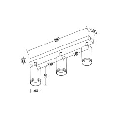 Oprawa Pipe Ring Spot Biały 3xGU10 ML2072