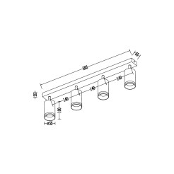 Oprawa Pipe Ring Spot Biały 4xGU10 ML2074