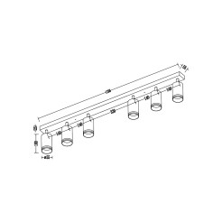 Oprawa Pipe Ring Spot Biały 6xGU10 ML2076