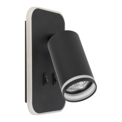 Oprawa Pipe Ring Kinkiet Czarny 1xGU10 + LED 6W ML2081