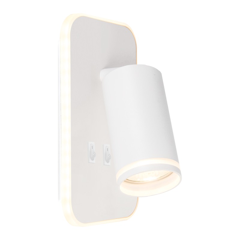 Oprawa Pipe Ring Kinkiet Biały 1xGU10 + LED 6W ML2082